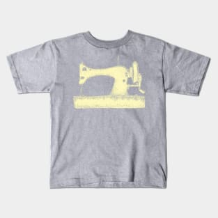 Vintage sewing machine yellow Kids T-Shirt